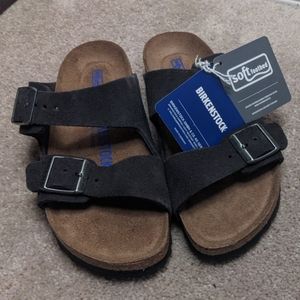 New Birkenstock Arizona soft footbed suede sandals